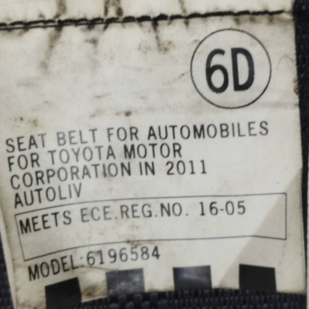 фото №8, 2012 toyota verso-s pas безпеки сидіння заднього 618558000