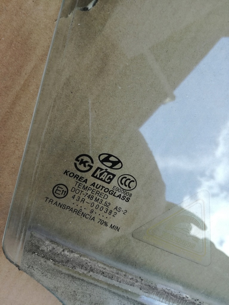 фото №2, Hyundai tucson i 2004 - 2010 rok стекло дверь правая перед 2009 rok