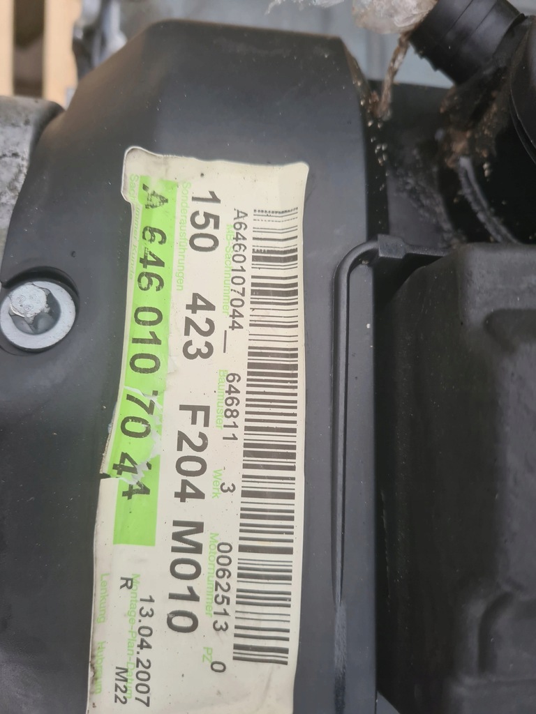 фото №10, Двигатель kompletny 646811 mercedes w204 2.2 cdi 2007/2014 rok