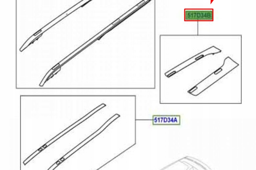 фото №9, Land rover discovery v l462 накладки оздоблювальні рейлінгів дахові nowe o
