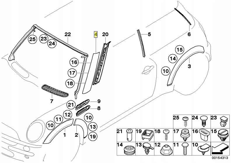 фото №3, Mini r50 r52 r53 защита стойка a правая