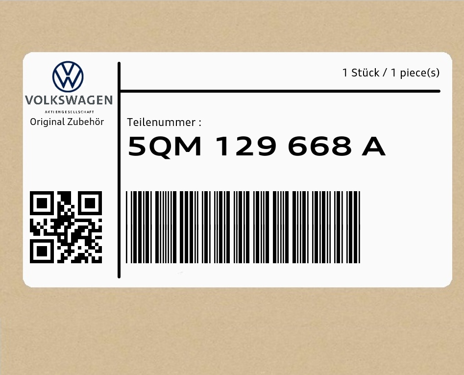 фото №1, Вкладиш 5qm129668a vw golf