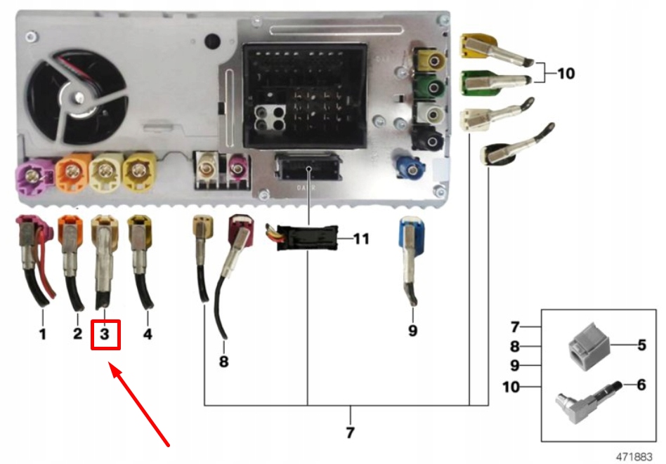 Купить Модуль ремонтный bmw 5 g30 aux in/usb 61116991507 6991507