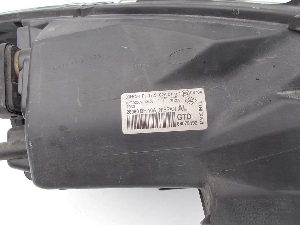 фото №15, Фара лампа nissan note e11 lift 2szt europa
