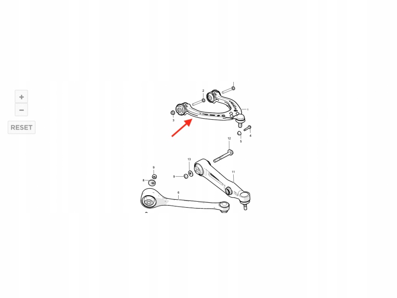 2012-16 tesla model s передня частина керування arm upper lh Доставка