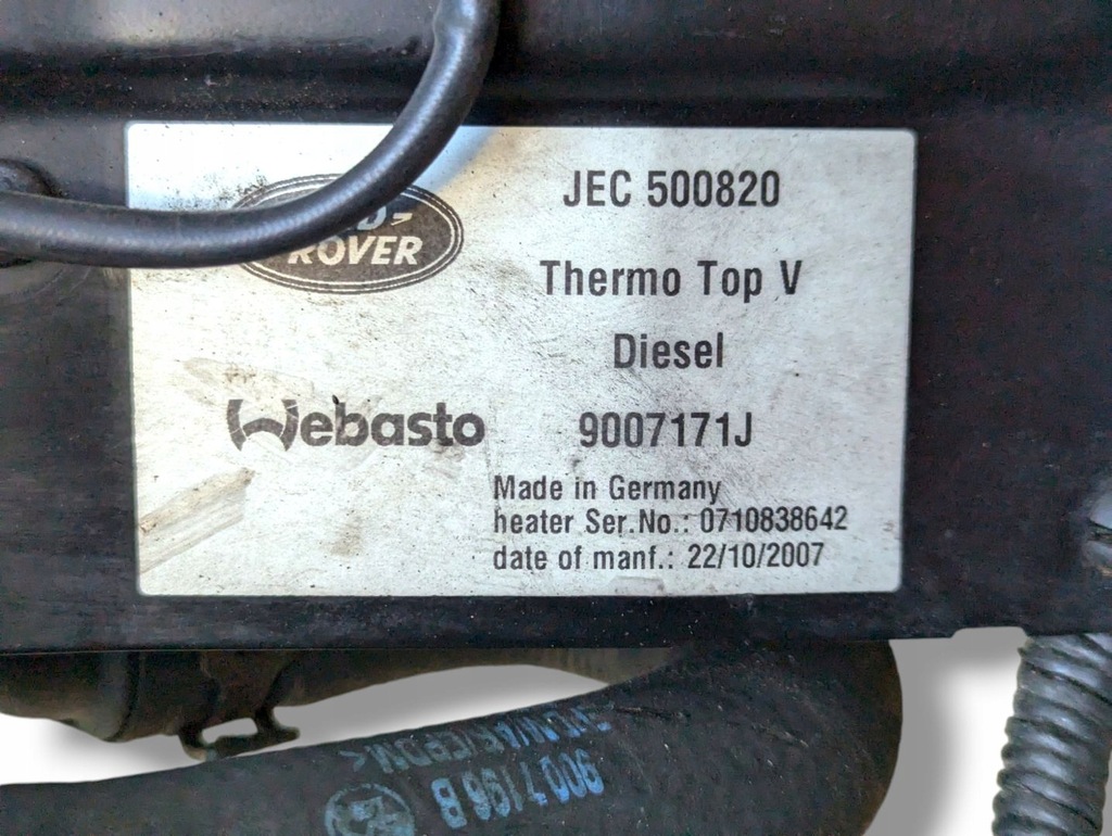 фото №7, Обігрівач стояночний webasto land rover range rover sport l320 2007