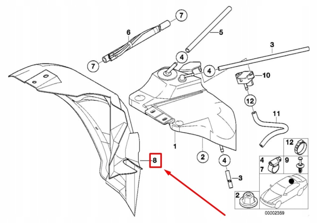 Bmw 3 compact e36 защита przed kamieniem 2227852 16132227852 oem Киев