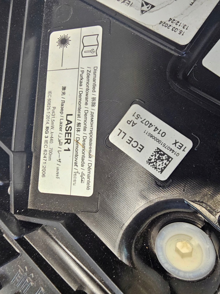 фото №16, Лампа bmw 5 lift lci g30 g31 f90 full led laser 20- лівий перед 9479267-13