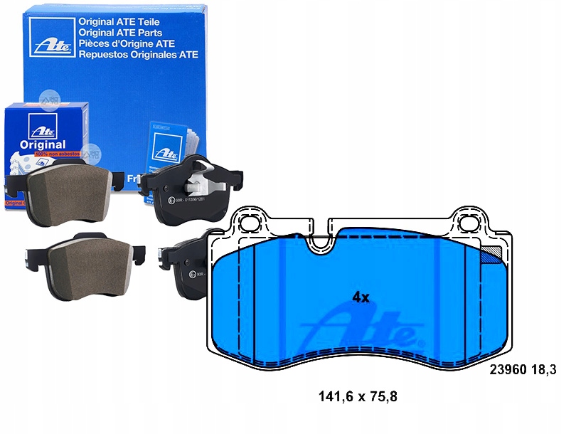 Купити Гальмівні колодки гальмівні mercedes перед w211 w221 05- ate
