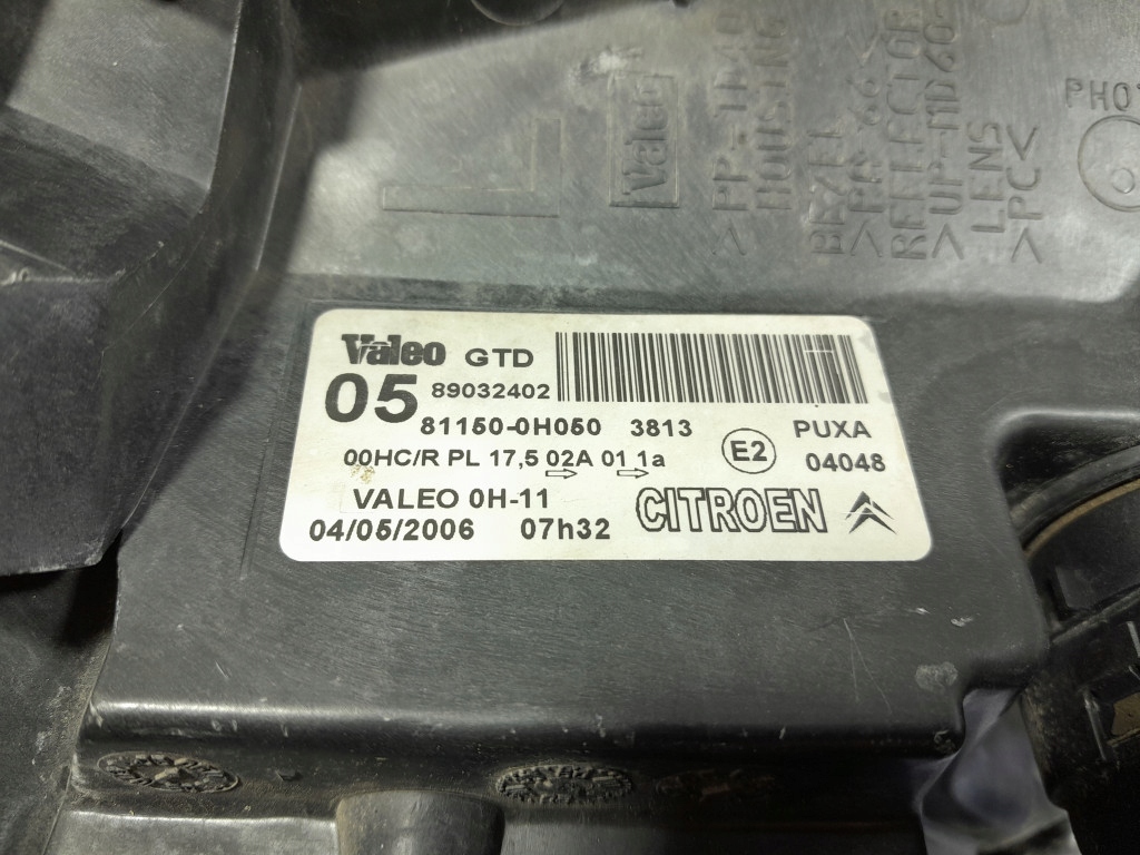 фото №8, Citroen c1 i фара лампа перед левый eu 81150-0h050