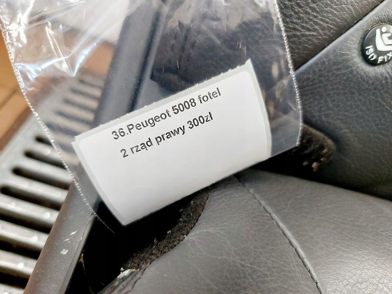 фото №7, Peugeot 5008 1 i сиденье ii 2 ряд правый полукожа