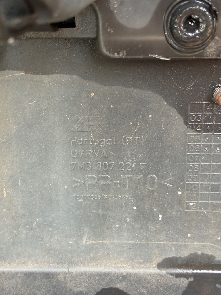 Vw sharan 00-10 7m3807221f бампер перед передний противотуманная фара хром Оригинал