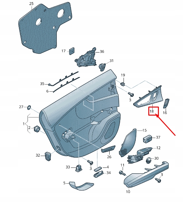 фото №1, Audi a7 sportback 4g rear left door trim insert 4g8867419aaaj3