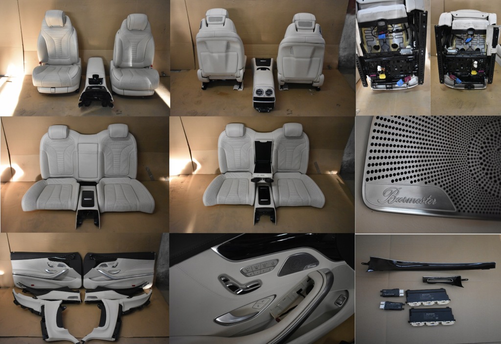 фото №1, Idealne сиденья kpl. обшивки декоры модули подогрев вентилируемые mercedes w217 1