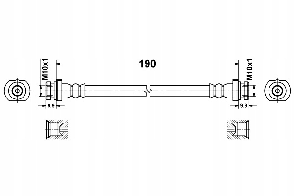 фото №2, Шланг тормозной гибкий задняя l/p renault koleos i 2.0d 2.5 07.08-