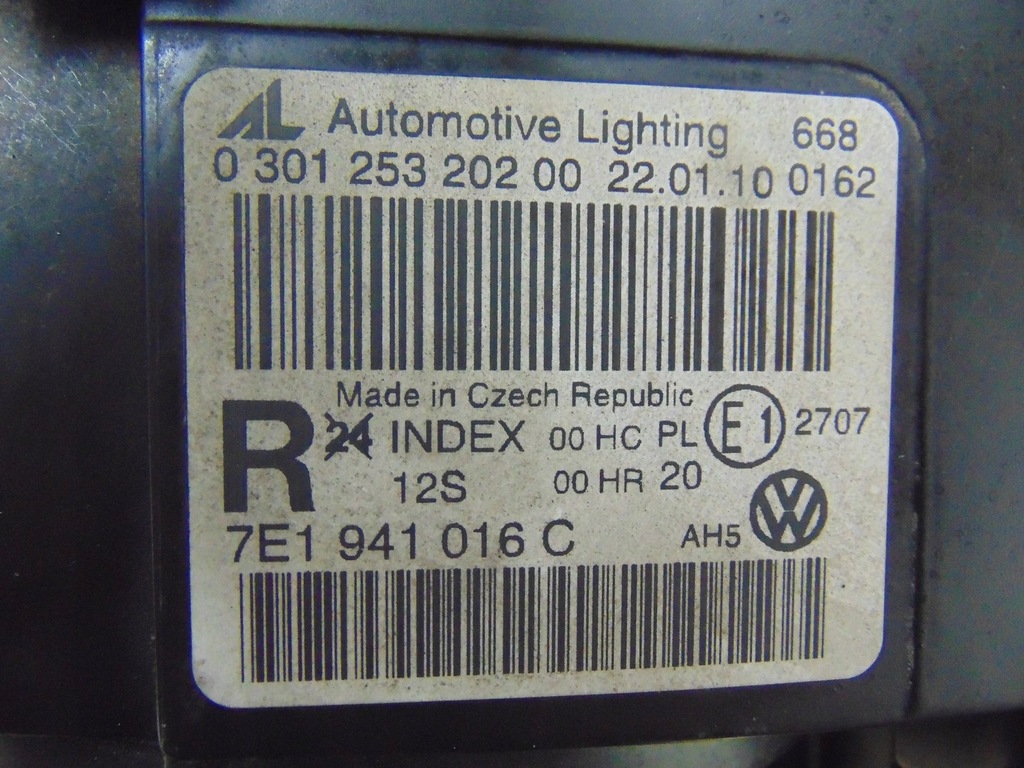 фото №16, Лампа права vw multivan t5 оригінал 7e1941016c