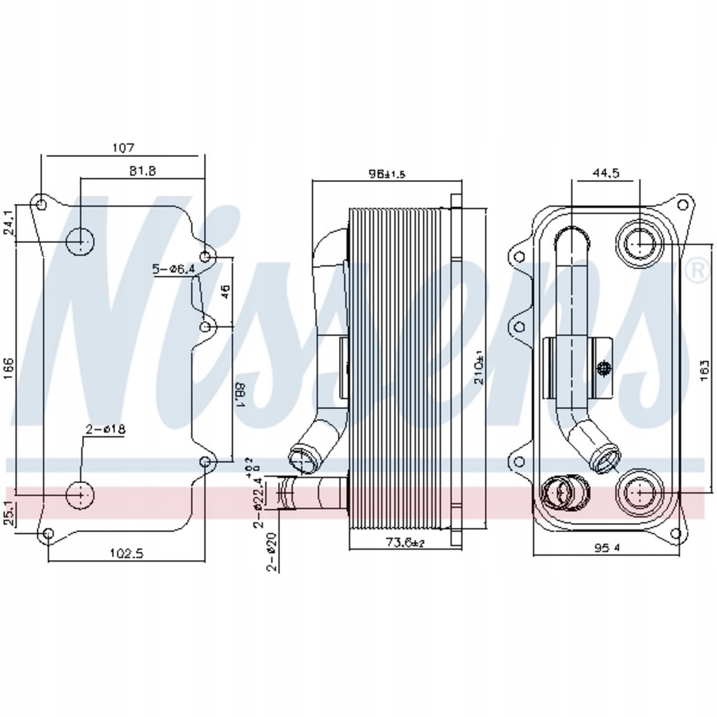 фото №1, Радиатор масла nissens 91273