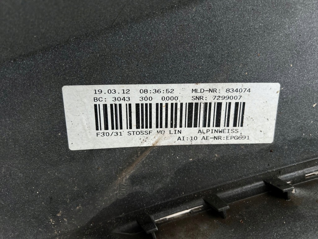 фото №14, Бампер перед передній bmw 3 f30 f31 sport колір a300