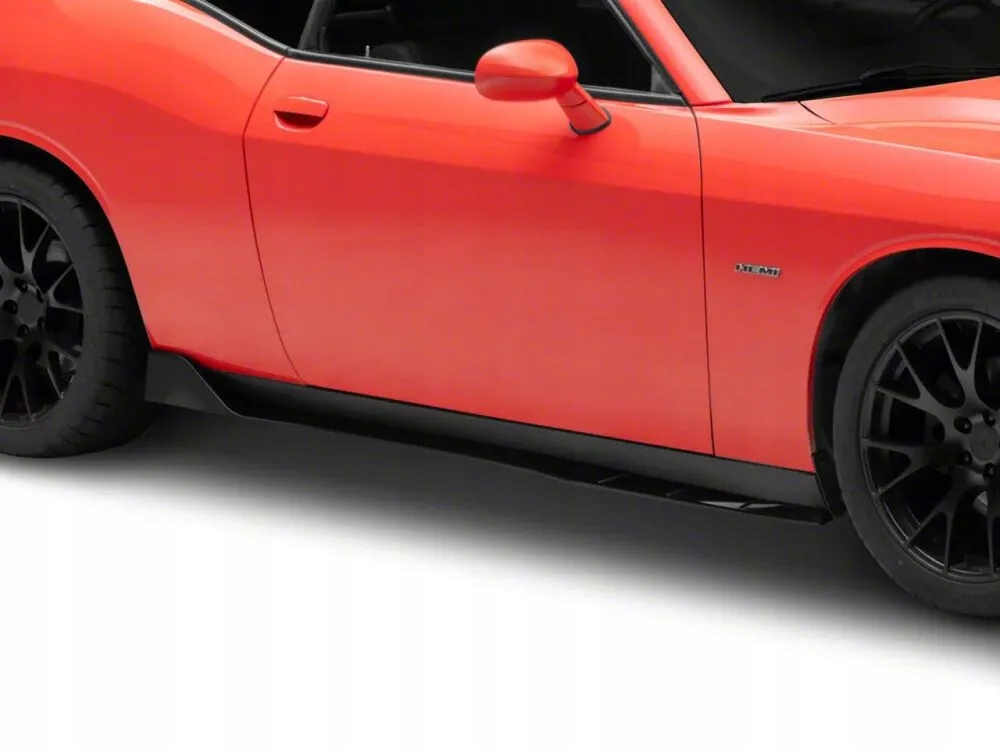 фото №1, Накладки накладки пороговые v3 – чёрный mat dodge challenger 2015-2023