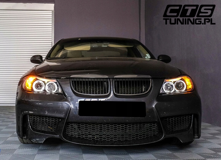 фото №14, Bmw 3 e90 e91lci lift 08-12 лампи фари перед передні black кільця led