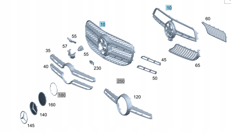 фото №4, Решётка радиатора решётка радиатора mercedes gle w167