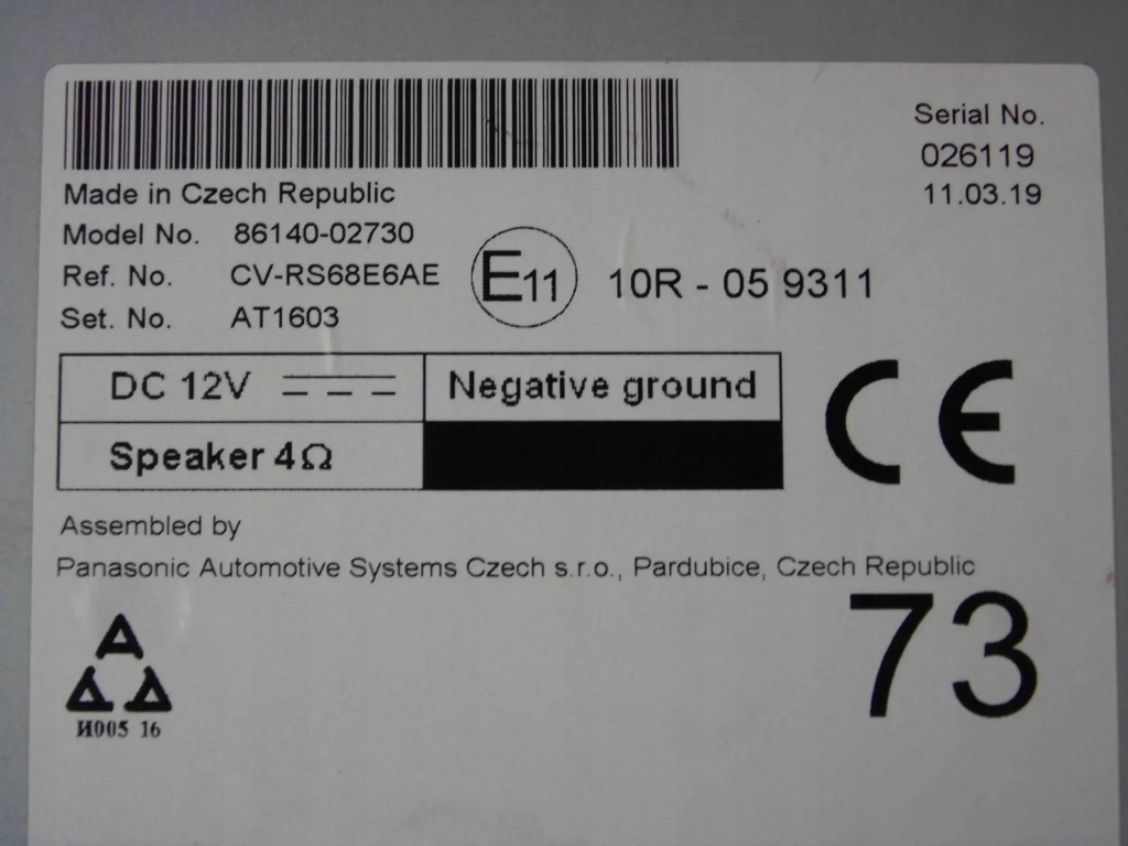 фото №7, Toyota corolla e21 2019 радио экран дисплей 8614002730 86140-02730