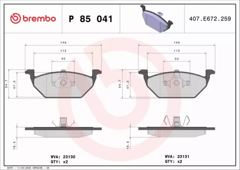 фото №14, Brembo xtra гальмівні диски+ гальмівні колодки перед audi a1 8x 256mm