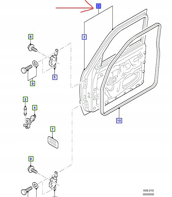 фото №1, Двері передні lh ford ranger 98-07 everest 03-07