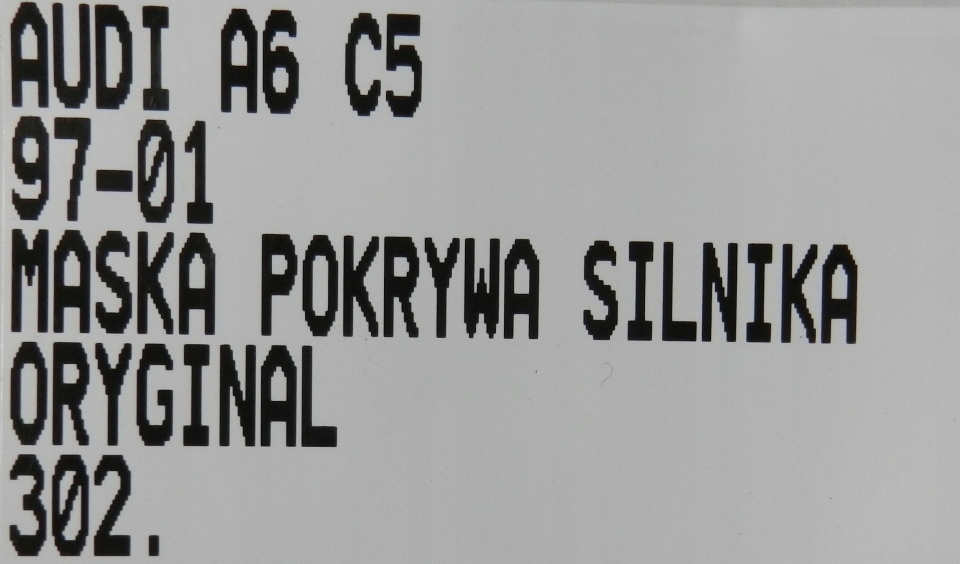 фото №11, 302.maska крышка двигателя audi a6 c5 97-01 oryg.