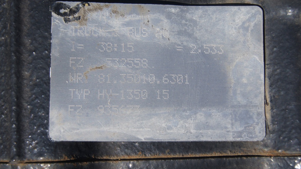 фото №4, Задний мост kompletny man tga 38:15 hy 1350