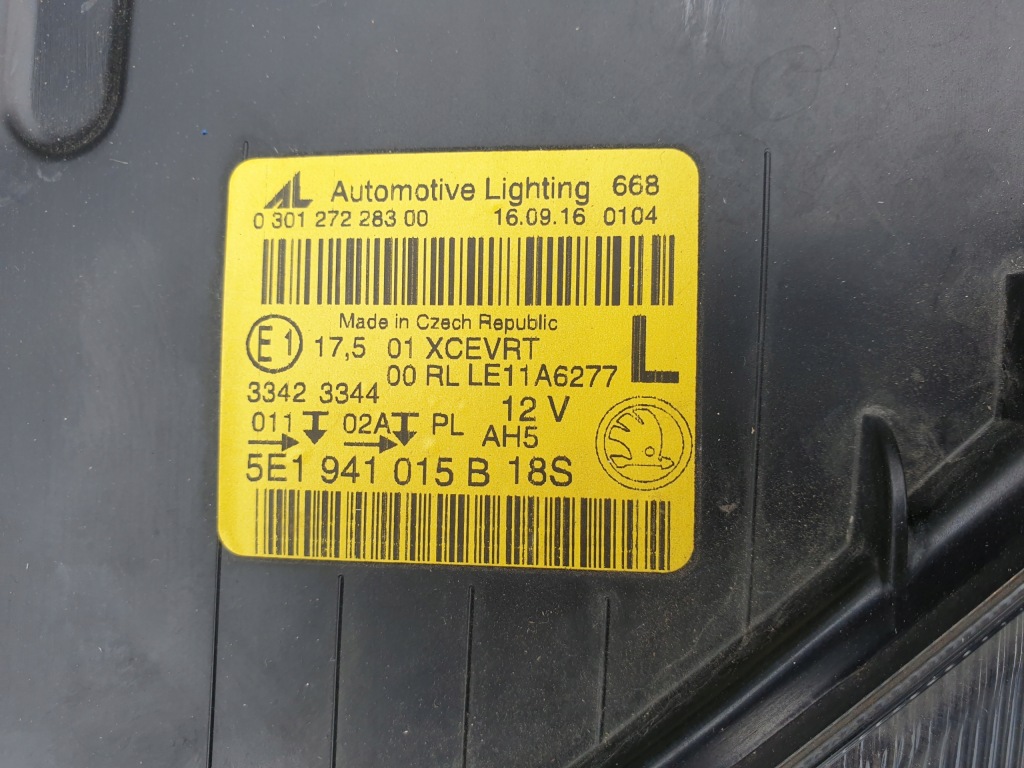 фото №12, Skoda octavia 3 iii лампа передняя левая ксенон bixenon