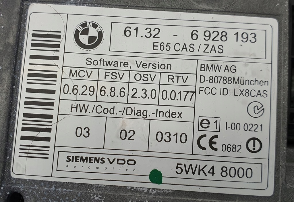 фото №10, Замок зажигания ключ bmw 7 e65 6928193