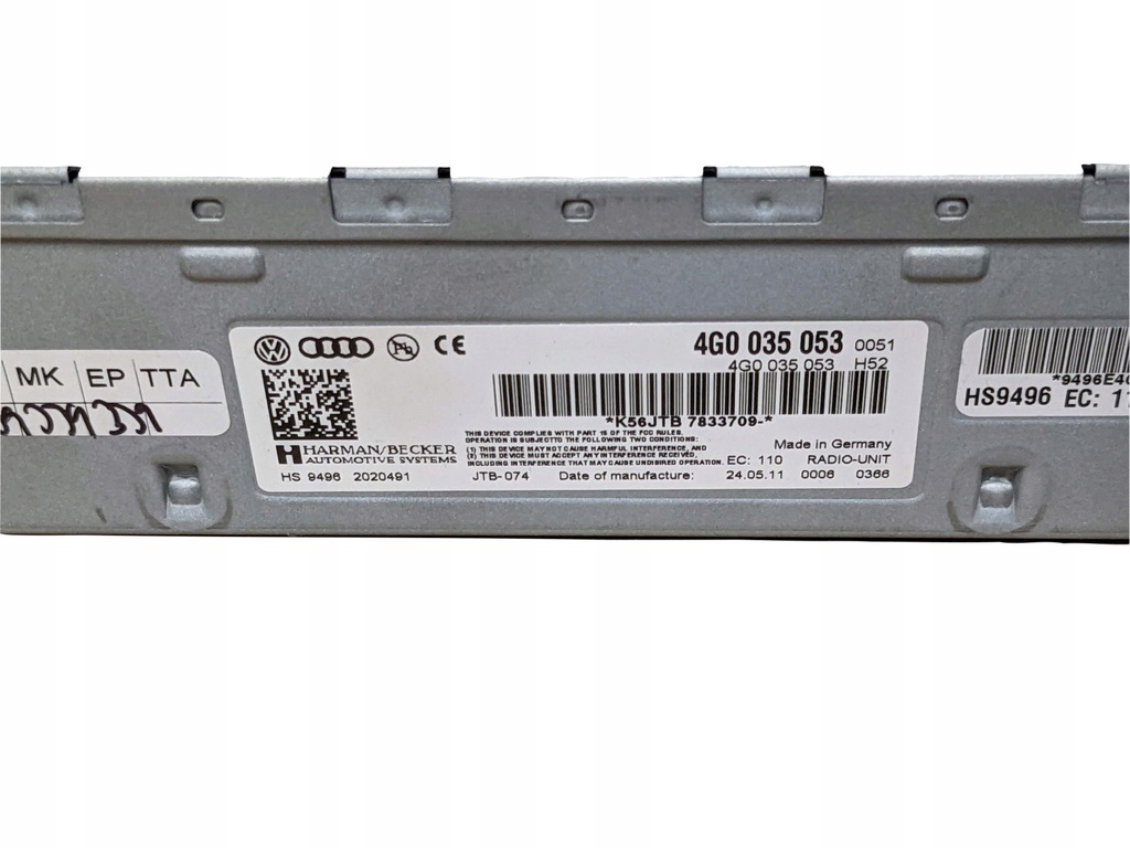 фото №1, Тюнер радіо mmi 3g audi a6 a7 4g0035053