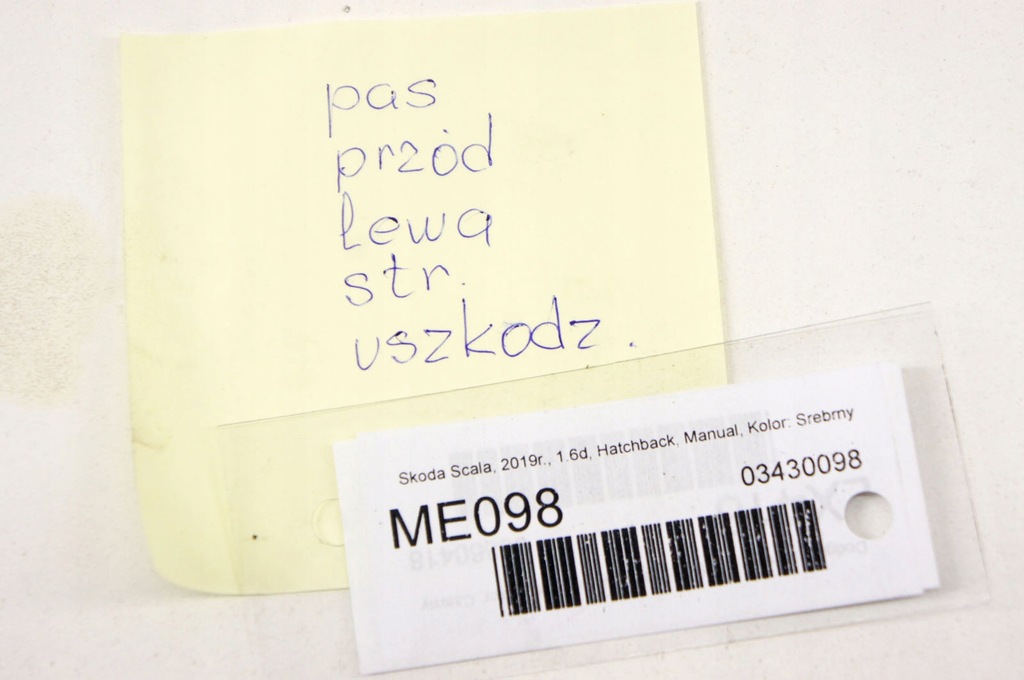 фото №5, Me098 skoda scala ^ pas натягувач лівий перед