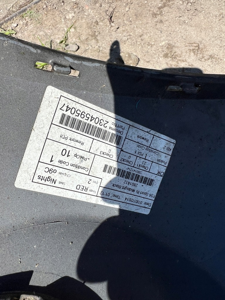 фото №10, Бампер задний mini f56 sport