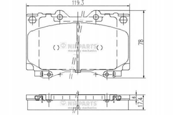 фото №1, Nipparts гальмівні колодки гальмівні lexus lx 470 uzj100