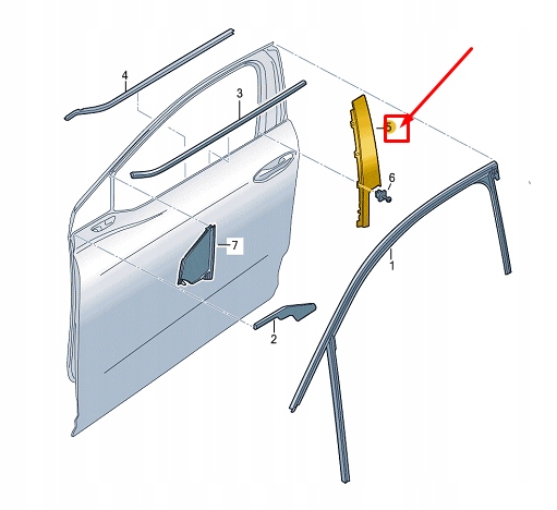 фото №1, Audi q4 e-tron передня частина left door середня стійка trim 89a837901a