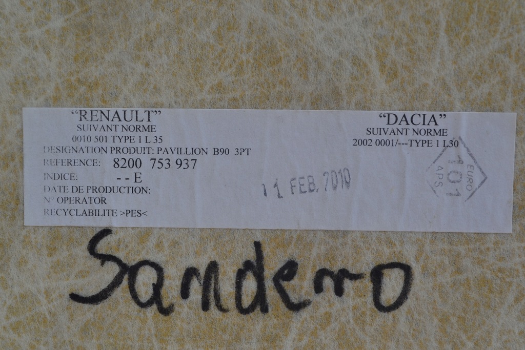 фото №7, Потолок sandero i stepway 8200753937 dacia