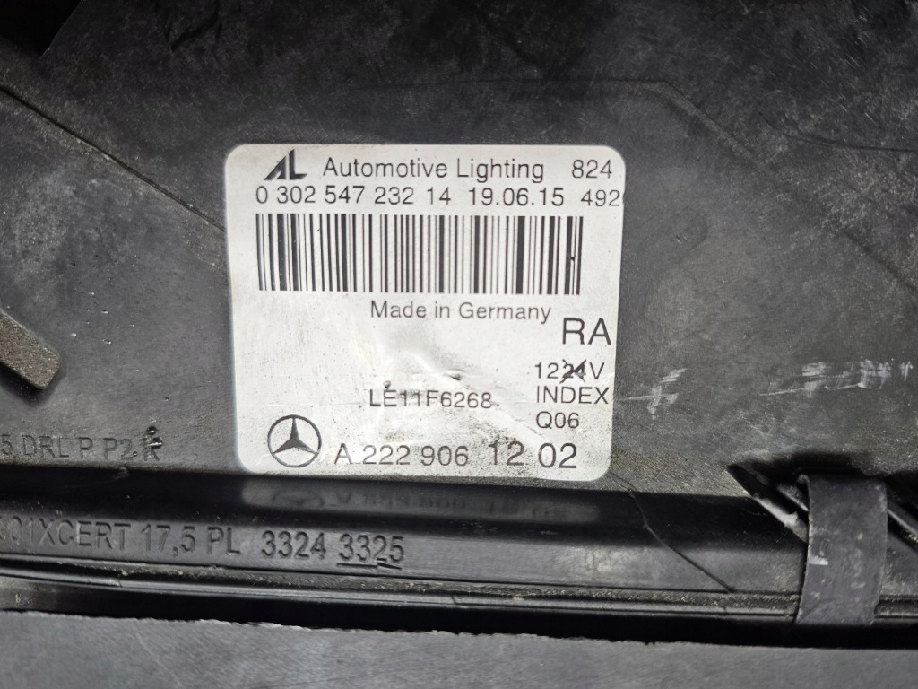 Mercedes s550 w222 13-20 фара ліве перед full led a2229061202 америка Недорого