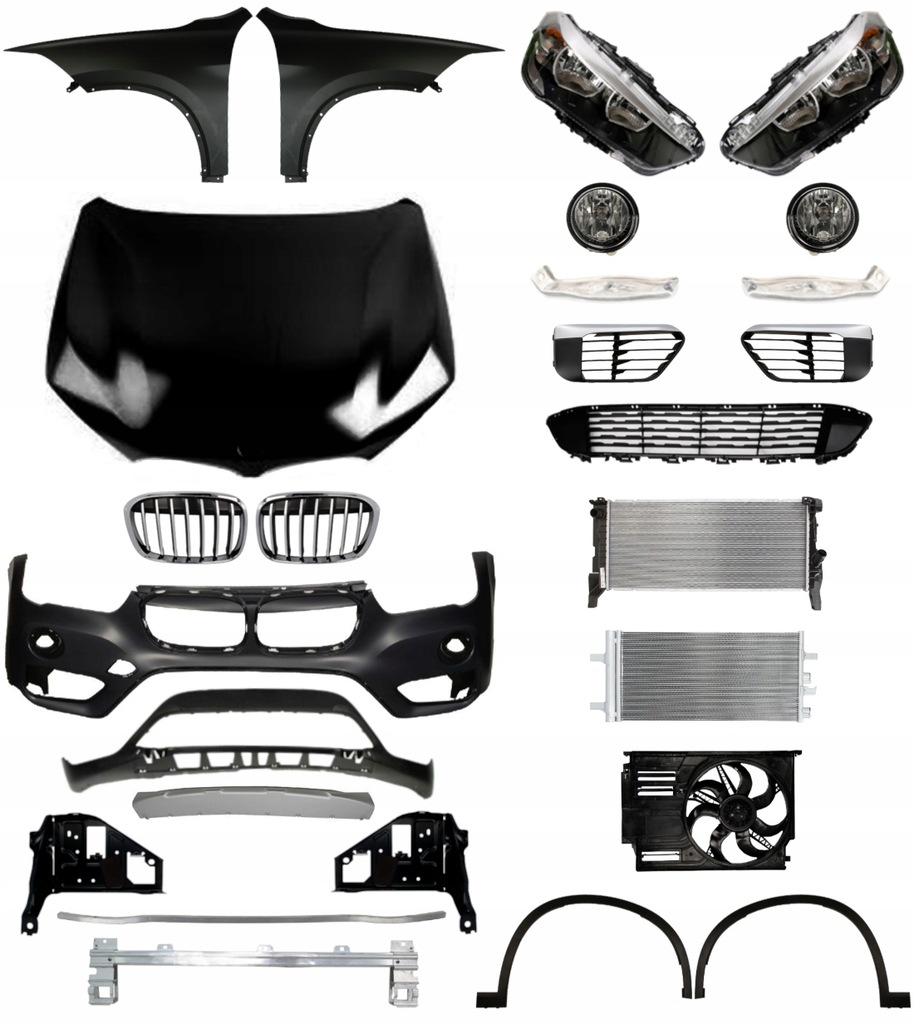 фото №1, Bmw x1 f48 x line 15- бампер капот pas решітка радіатора