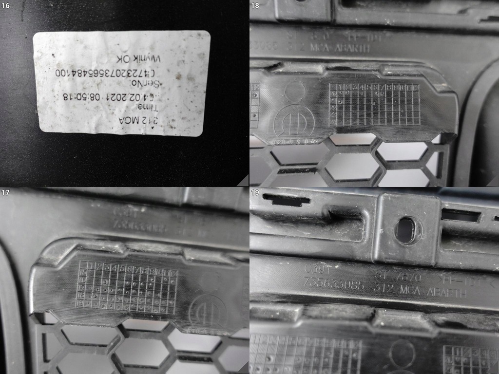 фото №11, Fiat 500 abarth 595 lift 16-21 бампер + спойлер / дифузор задня 3xpdc