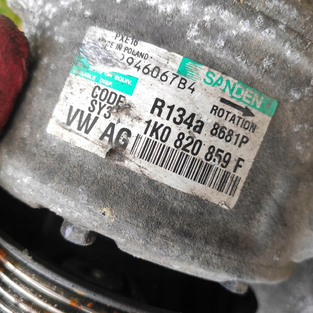 фото №6, Компресор кондиціонера 1k0820859f vw audi 1.9 2.0