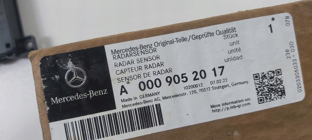 фото №4, Mercedes w223 a0009052017 радар distronic acc