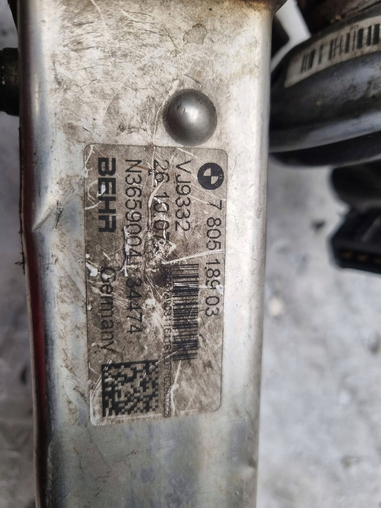 фото №7, Радіатор вихлопних газів egr 7805189 bmw e81 e87 lci e88 e90 e91 n47