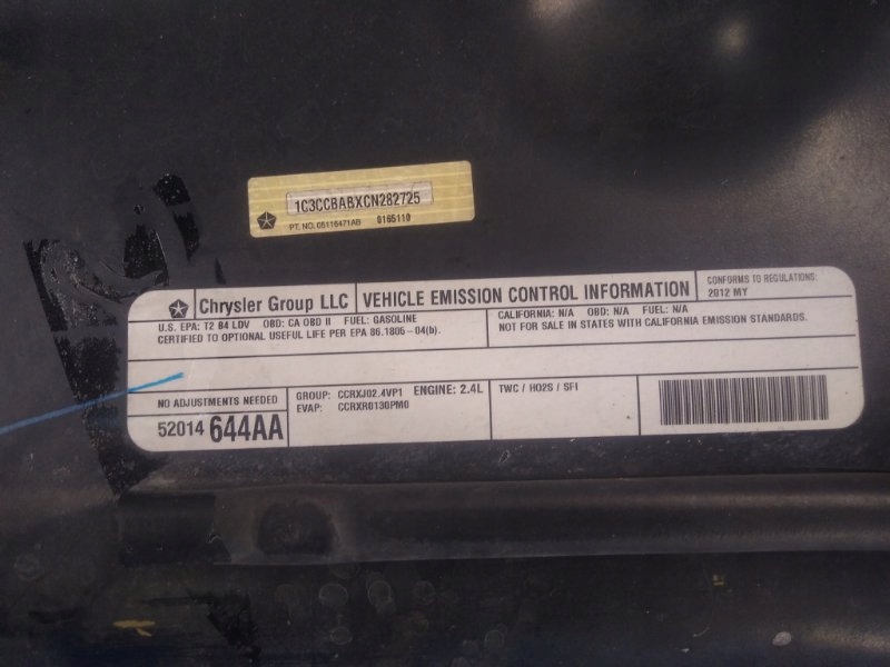 фото №11, Капот chrysler 200 10-14 68079056ac