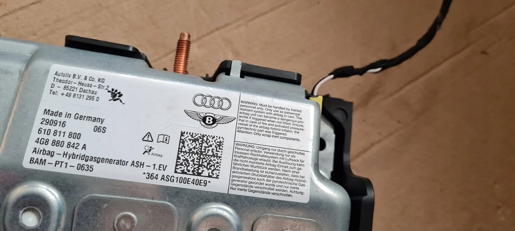 фото №7, A6 c7 4g lift подушка подушка безопасности коленная пассажира 4g8880842a правая a7 4g