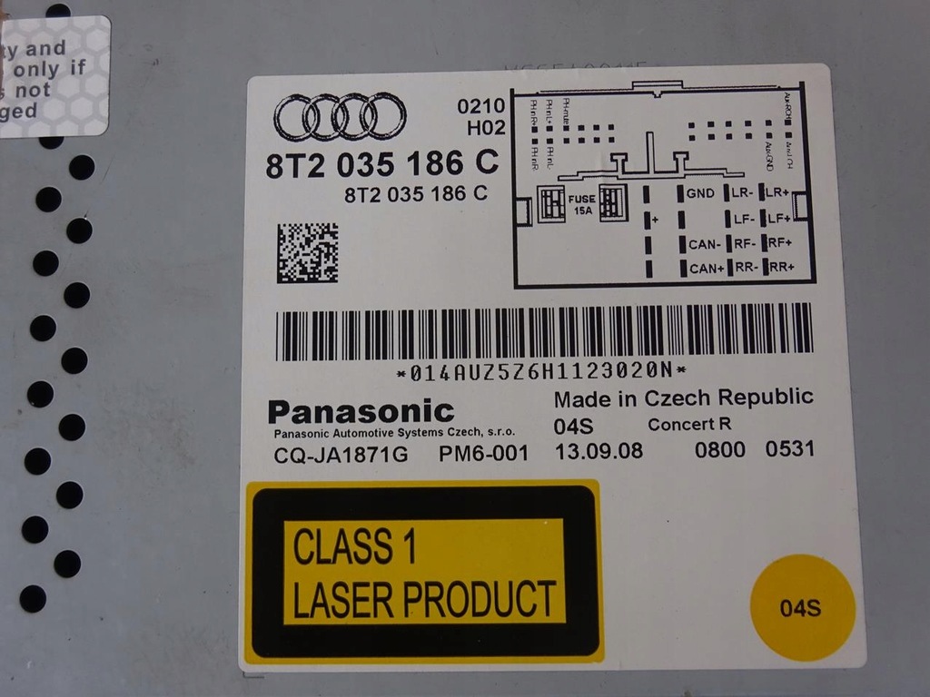 фото №5, Audi a4 b8 8k a5 8t радиопроигрыватель радио cd audi concert 8t2035186c