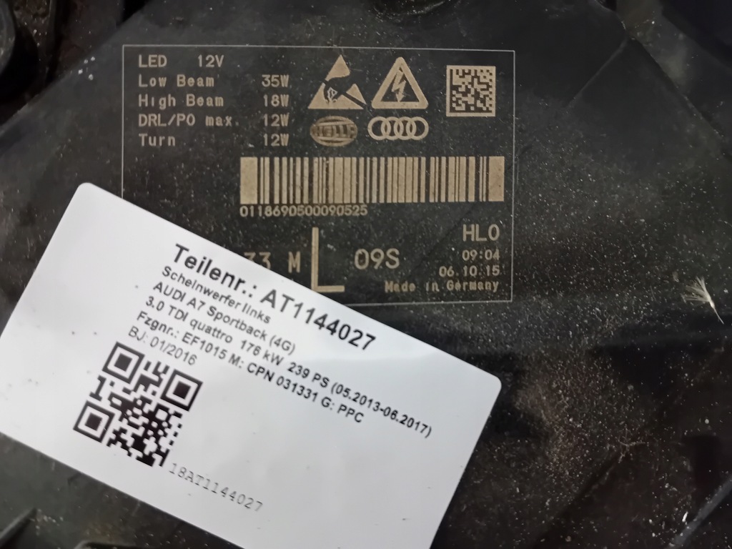 фото №5, Audi a7 4g c7 lift лампи підсилювач капот крила lx7p