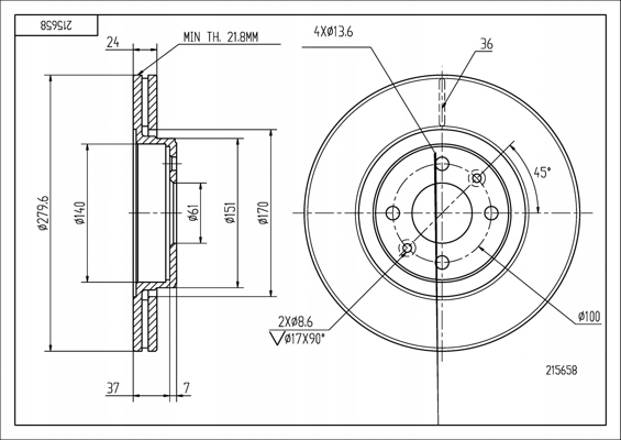 фото №1, Диск гальмівна hart 215 658