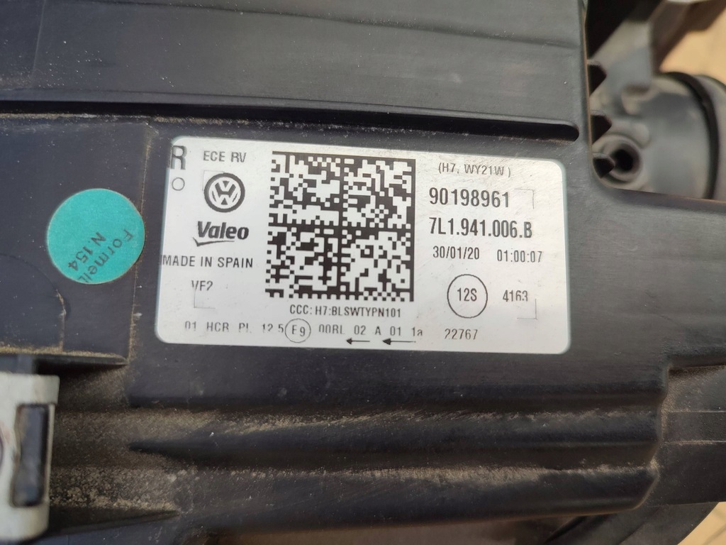 фото №11, Фара лампа правый перед vw transporter multivan t6.1 t6 lift fl 2020 h7